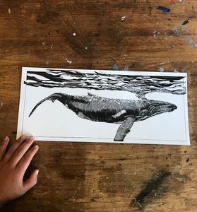 Humpback whale digital print