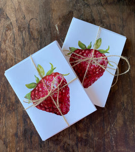 Strawberry note cards - Set of 5 Prints