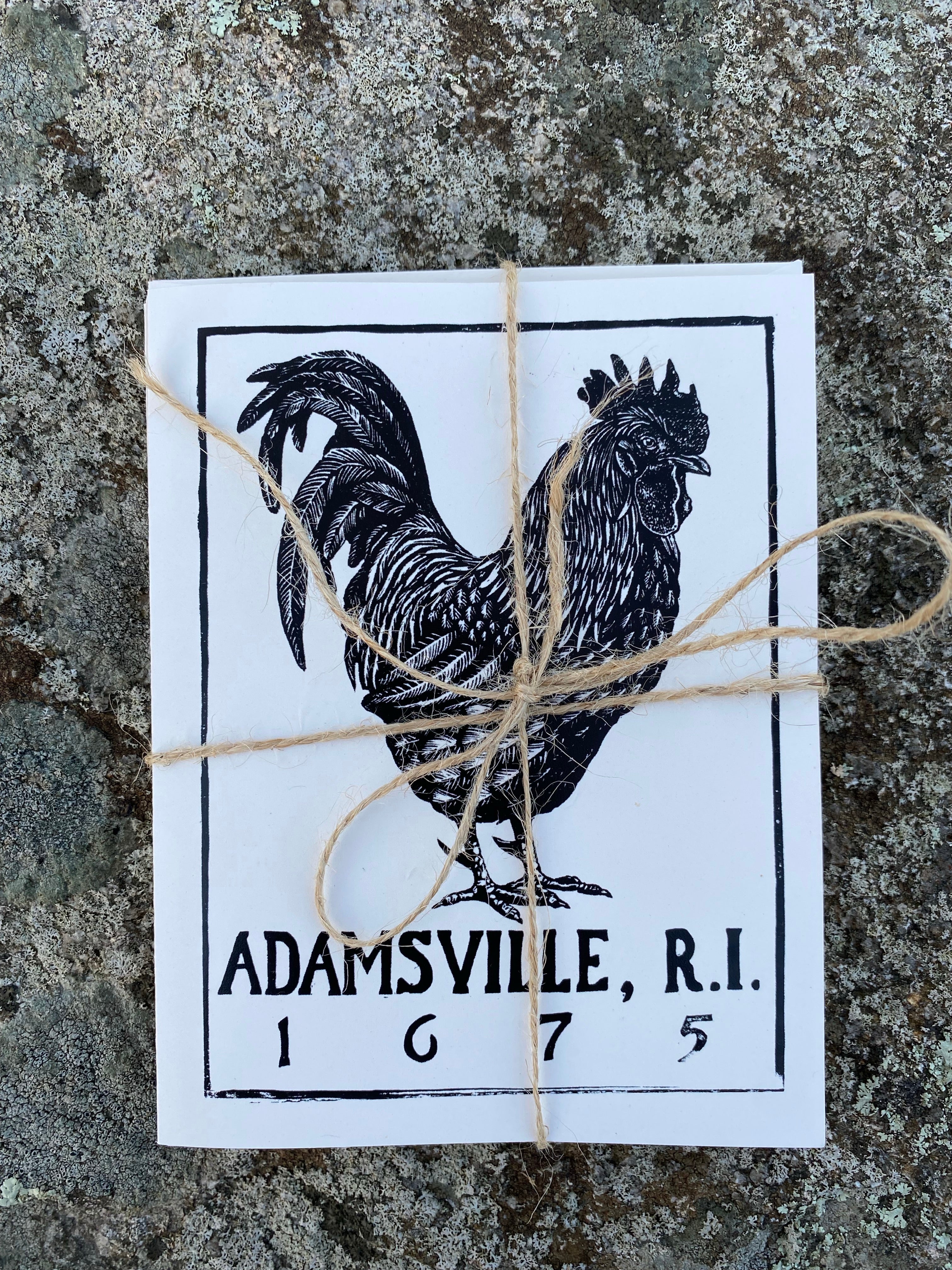 Adamsville R.I. Red note cards - Set of 5 Prints