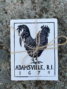 Adamsville R.I. Red note cards - Set of 5 Prints